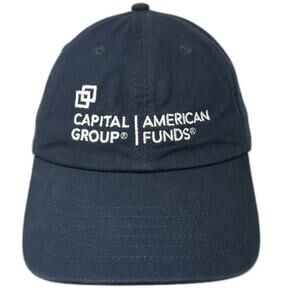 BIG Baseball Cap Blue One Size Capital Group American Funds Slideback Cotton Hat
